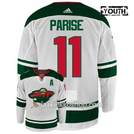 Lapsille NHL Minnesota Wild Pelipaita ZACH PARISE 11 Adidas Valkoinen Authentic